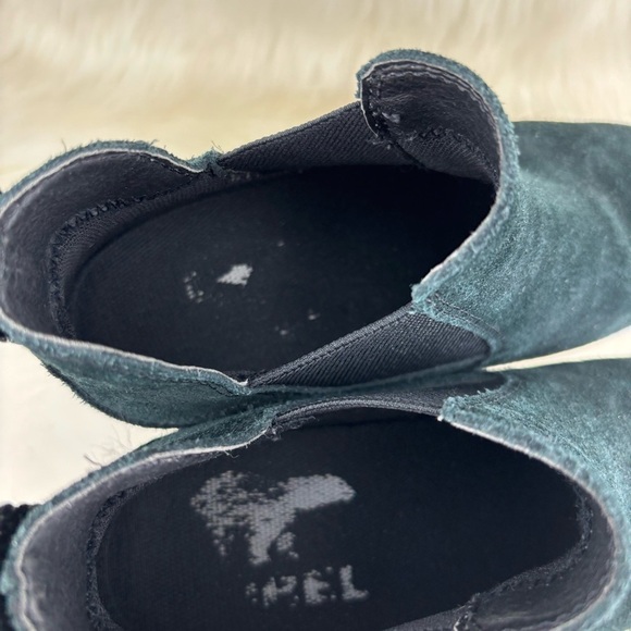 Sorel Black Ankle Suede Wedges Boots size 6.5 Woman - Picture 8 of 10